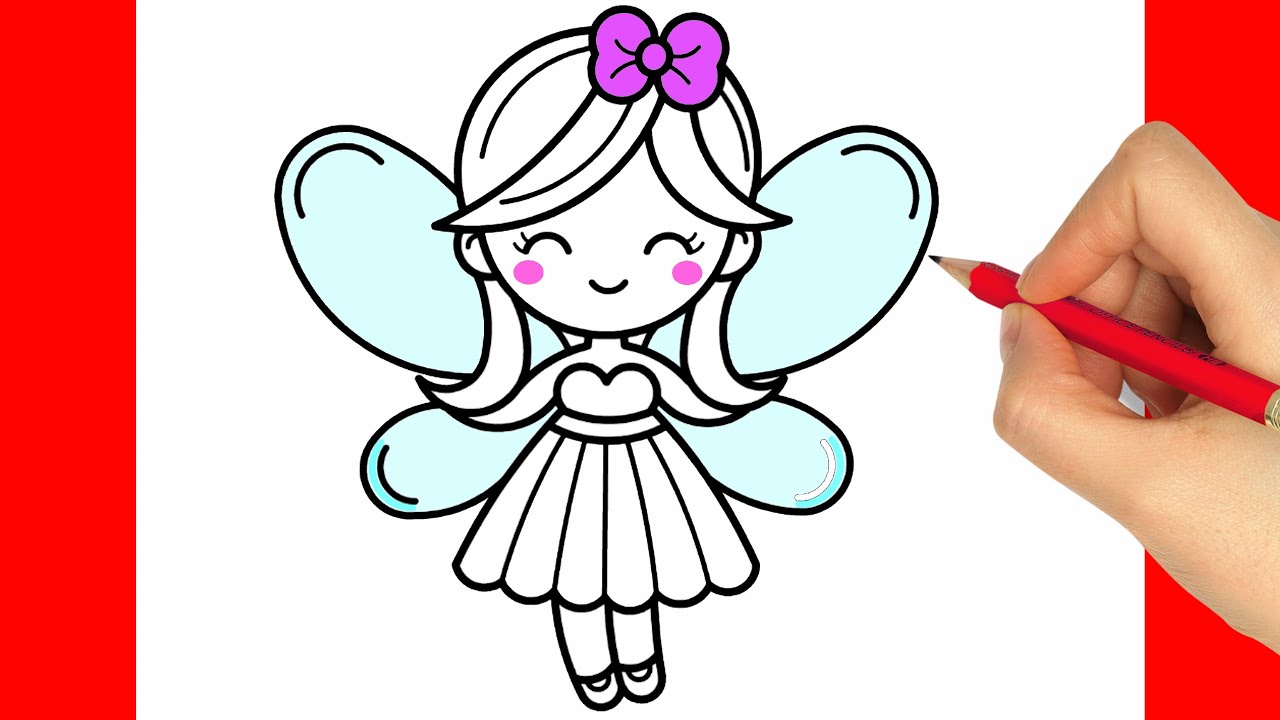 Wie zeichnet man eine Fee - Fee zeichnen lernen - Ein Kawaii M&auml;del Zeichnen Einfach