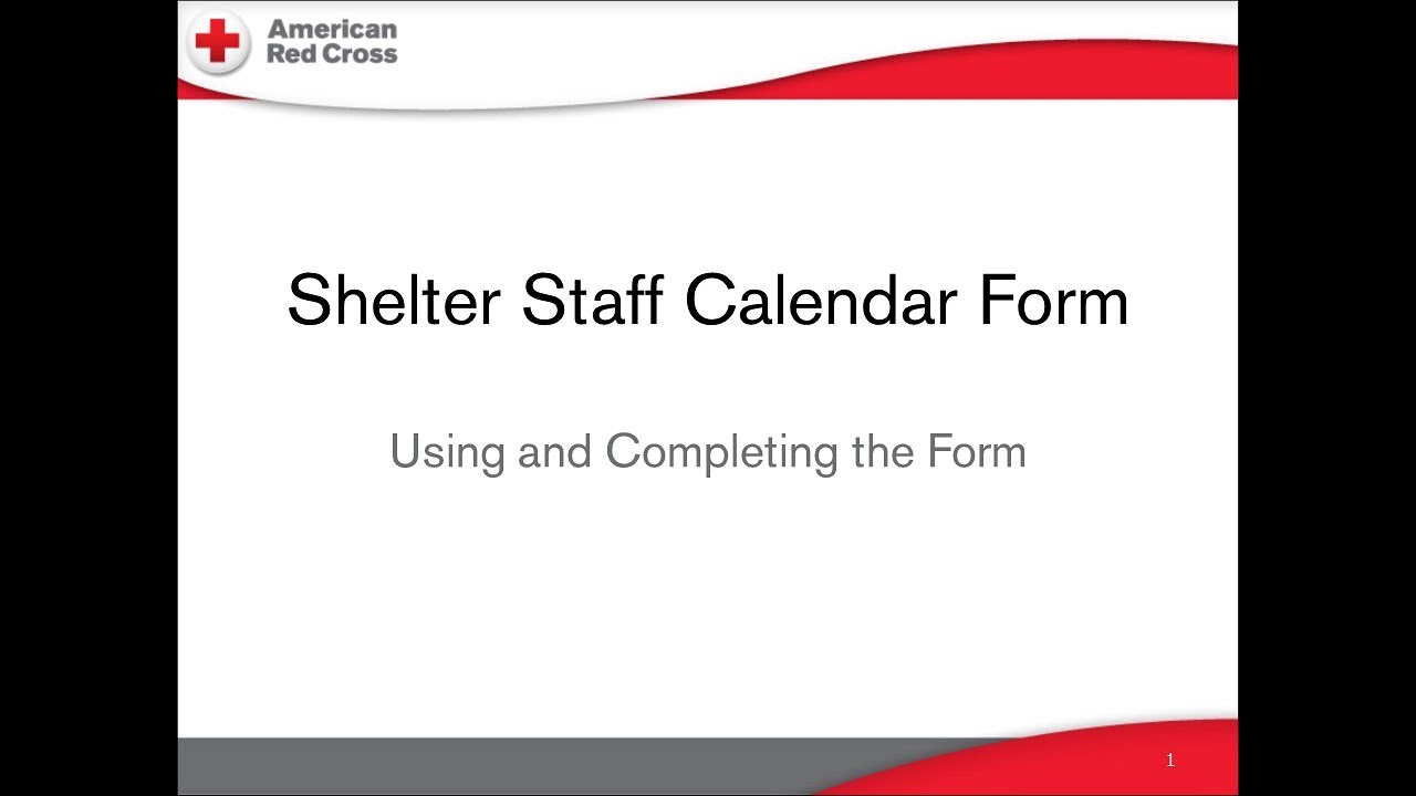 16  Shelter Staffing Calendar