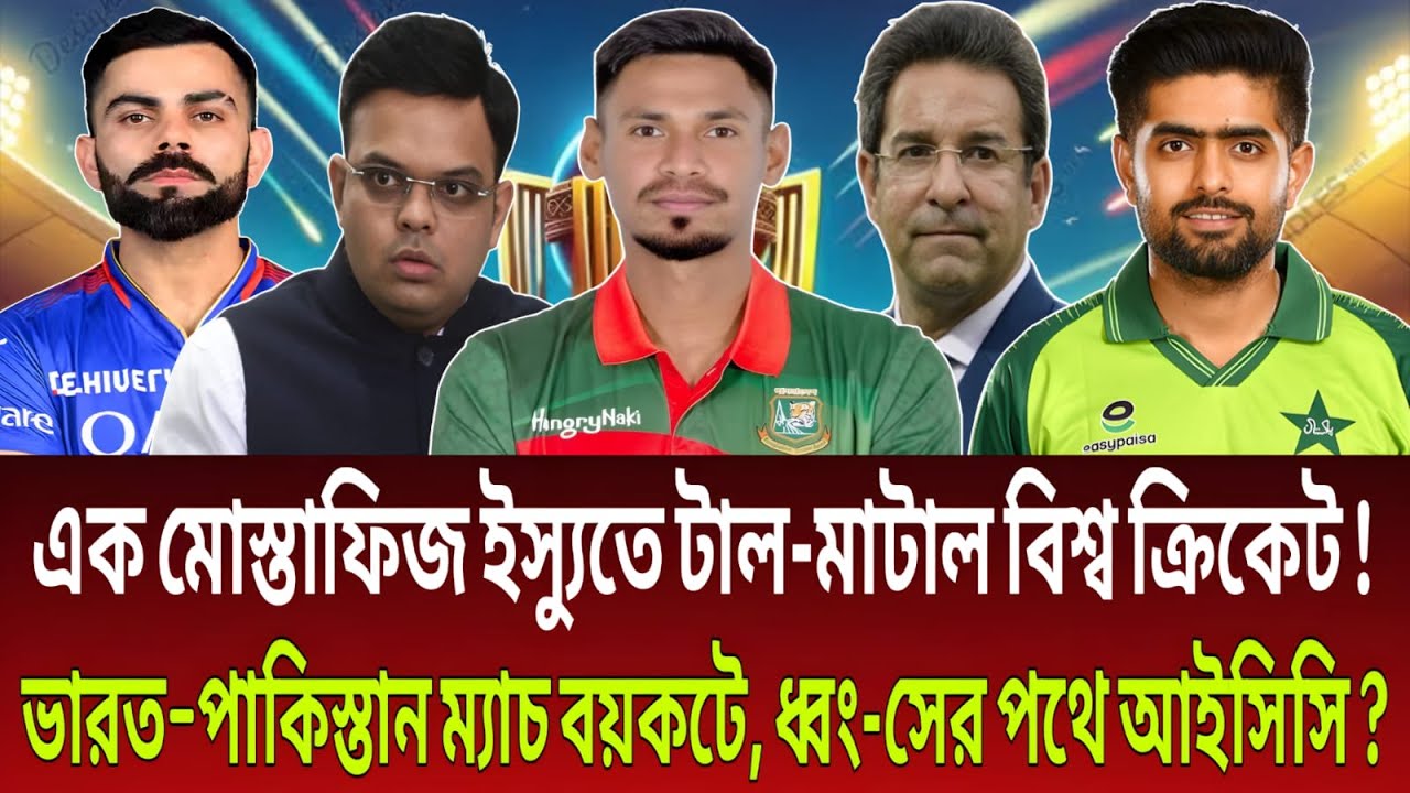 এক মুস্তাফিজ ইস্যুতে টাল-মাতাল বিশ্ব ক্রিকেট ! ভারত-পাকিস্তান ম্যাচ বয়কটে, ধ্বং-সের পথে আইসিসি ?
