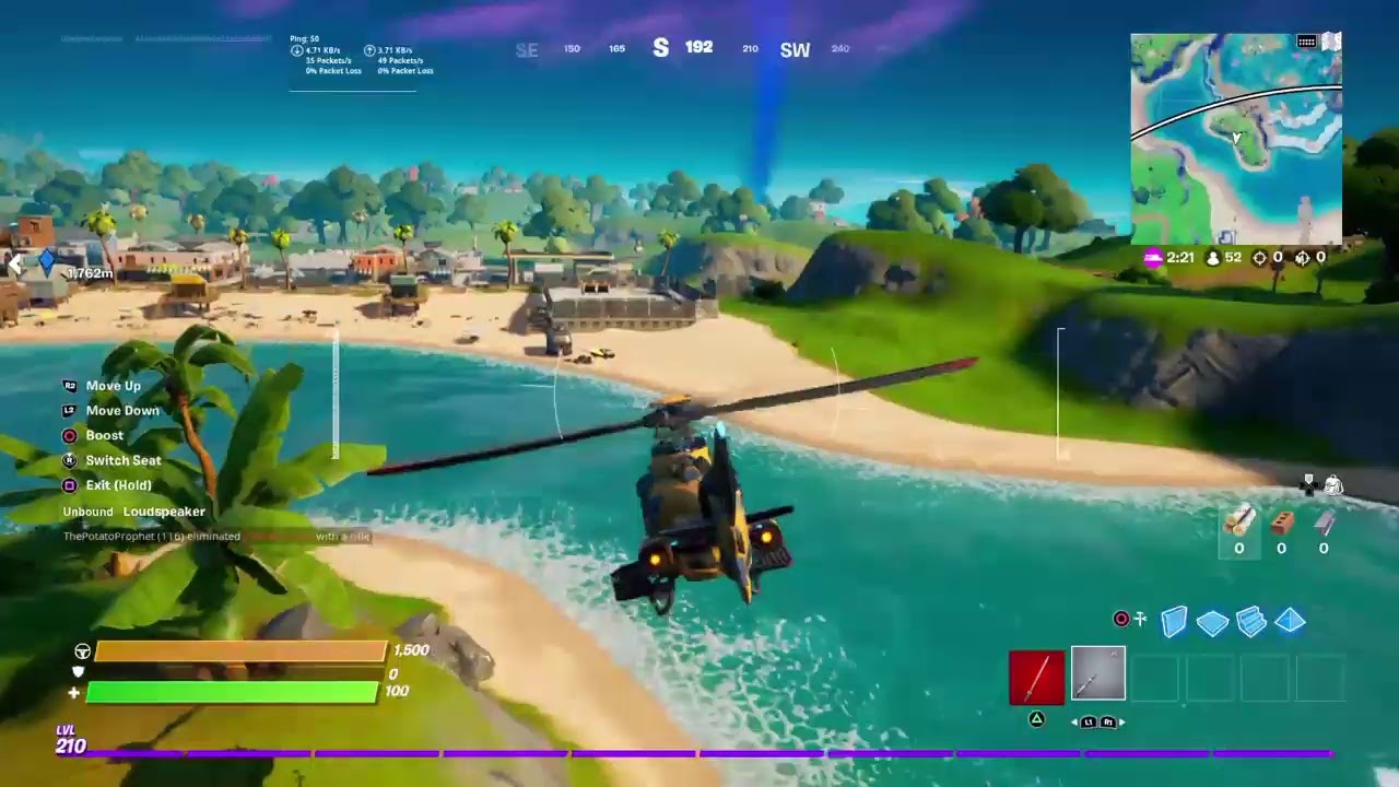 Fortnite Fish For Items From A Motorboat, A Choppa, And an Pickup Truck In A Single Match