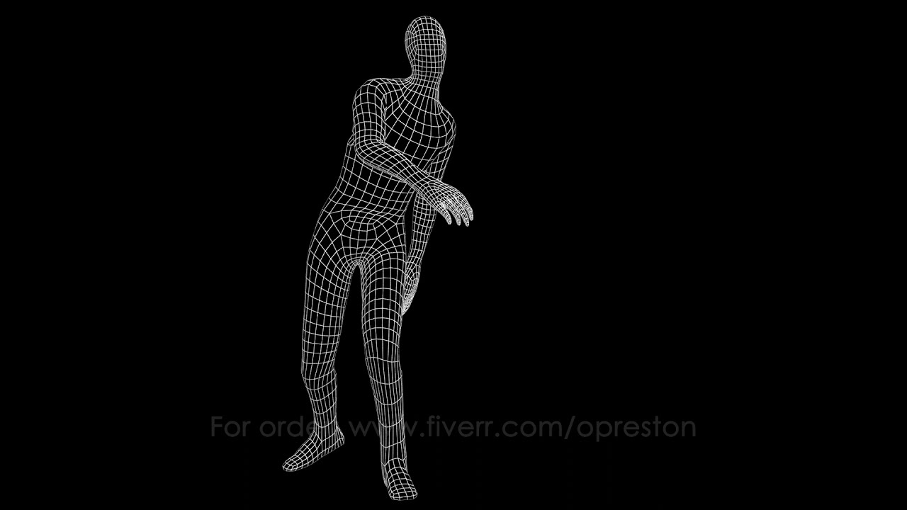 Quarterback Pass. 3D animation. Hologram. Grid texture. Neon lighting.