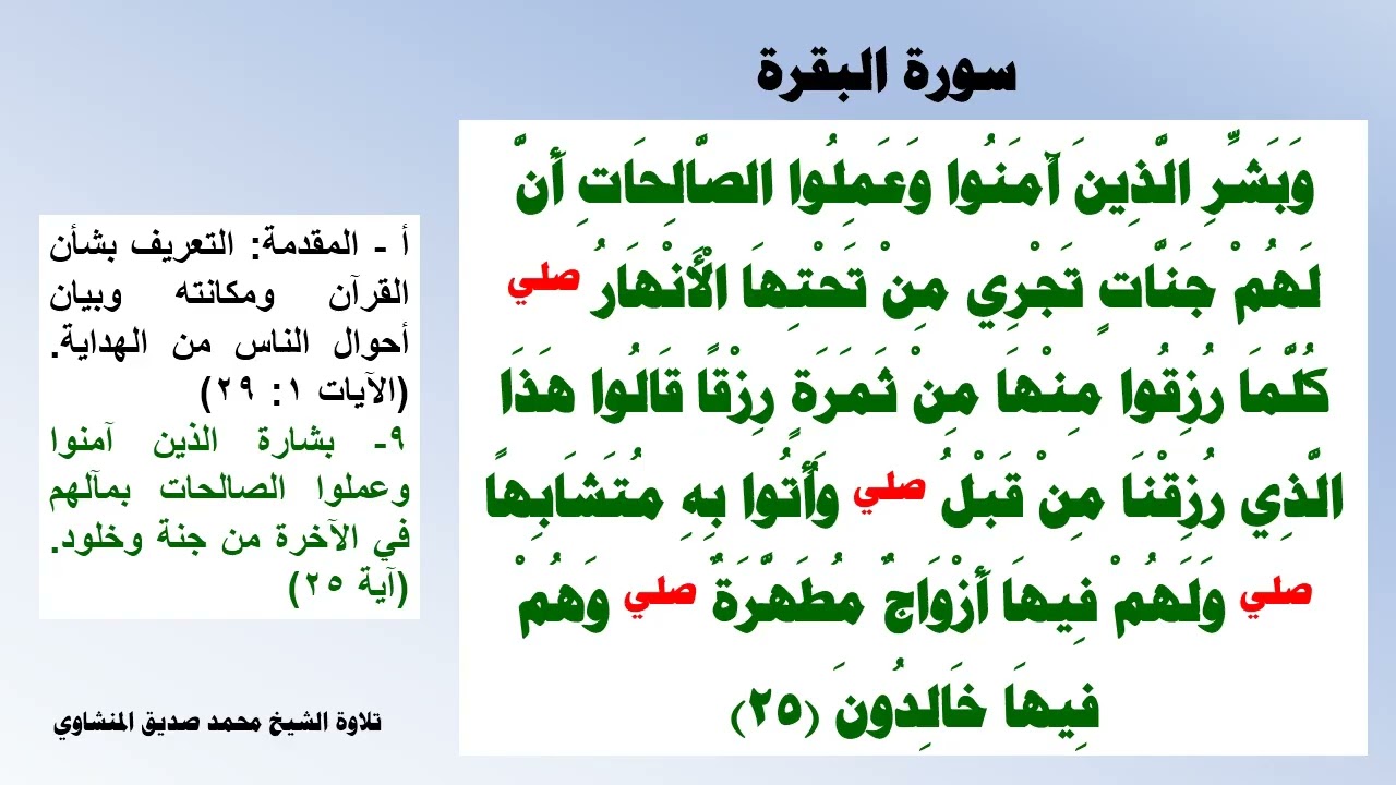 القرآن الكريم في 300 سياق موضوعي - سياق 2 -  تلاوة الشيخ محمد صديق المنشاوي