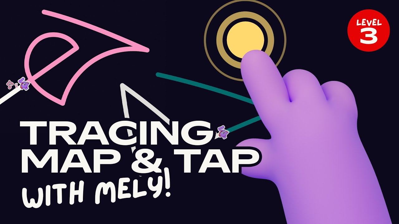 Finger Tracing to the Beat 💜 Level 3 Classroom Brain Break with Mely
