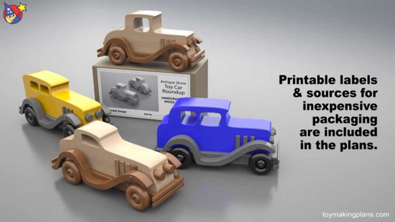 Antique Show Toy Car Roundup Wood Toy Plans + SVG File for CNC