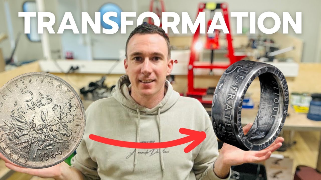 Je fabrique une BAGUE avec une pièce de 5 FRANCS en argent