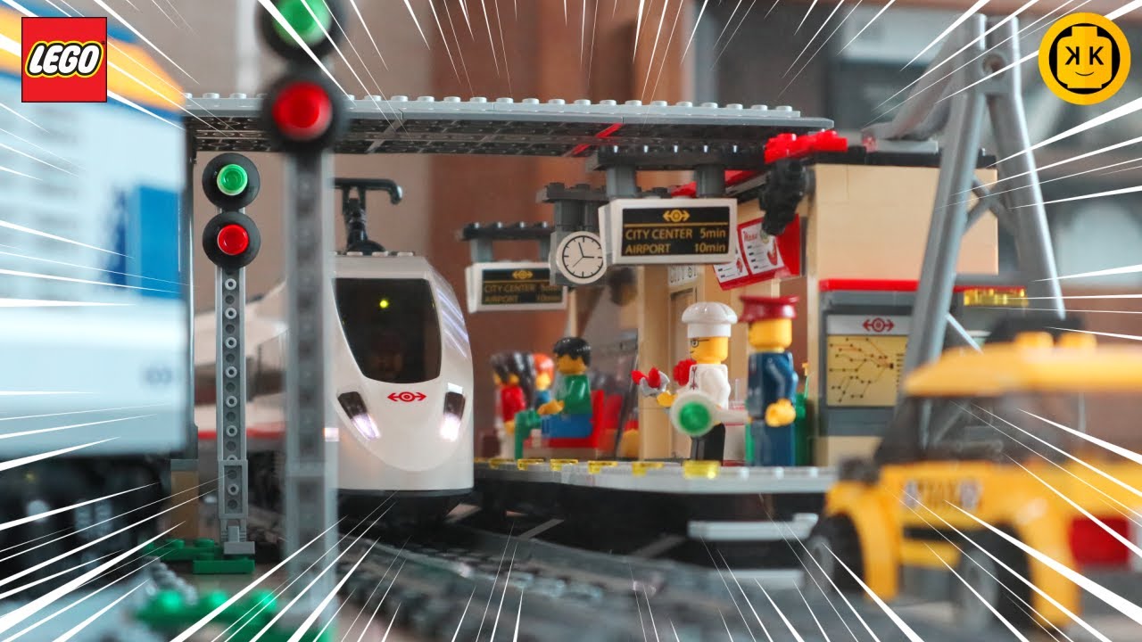 레고시티 60050 시티기차역 스톱모션 조립 기차주행영상 / LEGO City Train Station Stop motion Speed Build =크크브릭=kkbrick