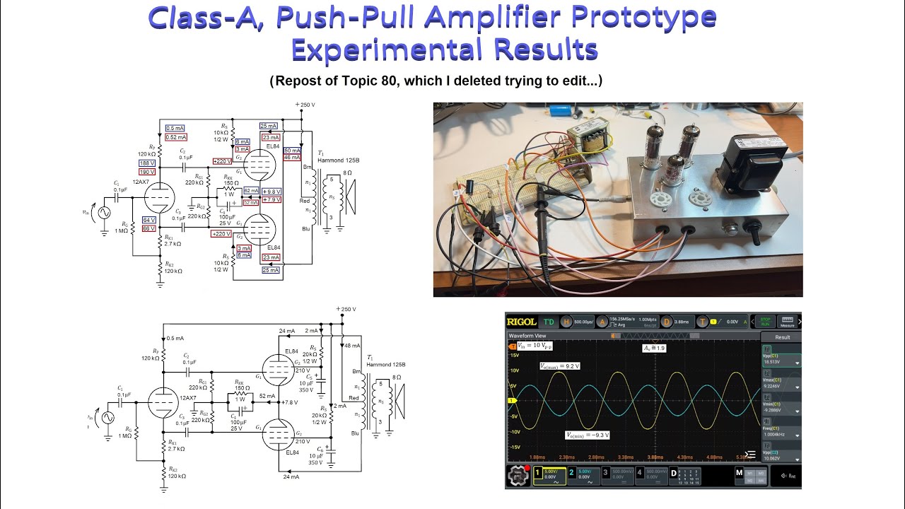 Topic 89: Repost of Topic 80 Class-A Push-Pull Experimental Results