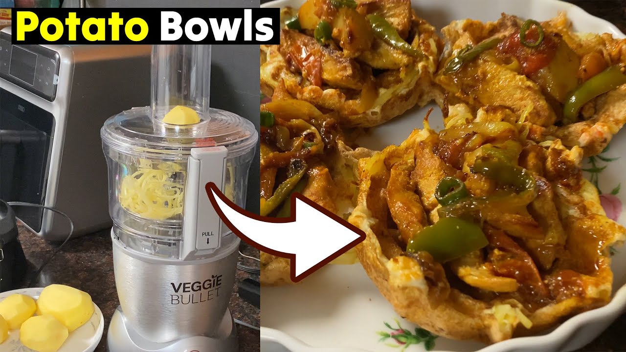 Potato Bowls Made with Veggie Bullet & Presto Waffle Bowl Maker ⭐ Cooking Gizmos