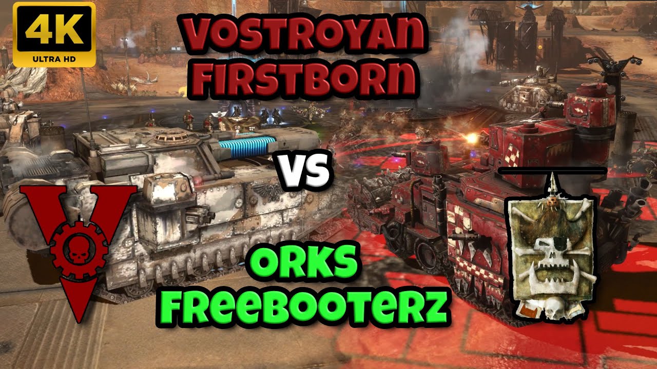 Vostroyan Firstborn vs Ork Freebooterz - Cinematic DoW2 Elite Imperial Guard Rework