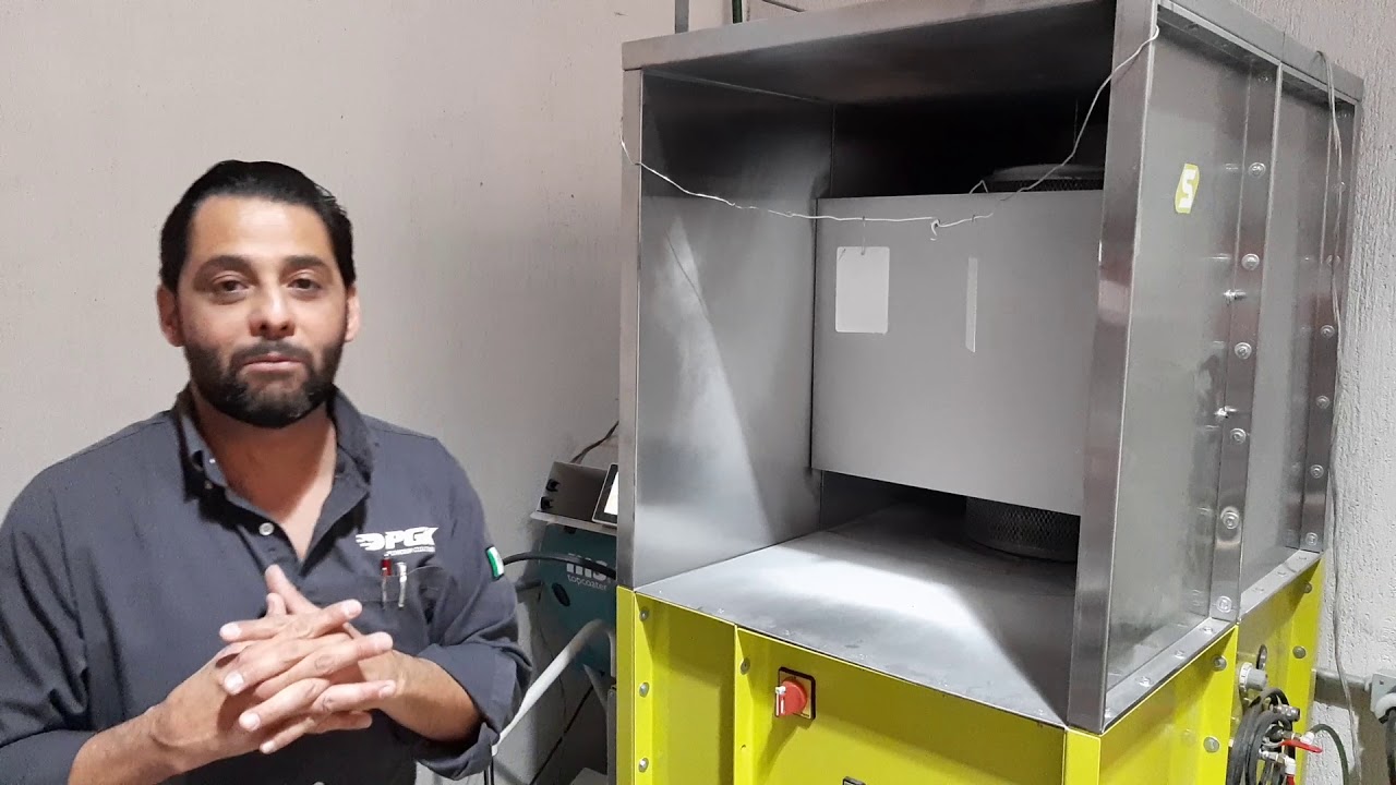 Cabina de cartucho para pintura en polvo.