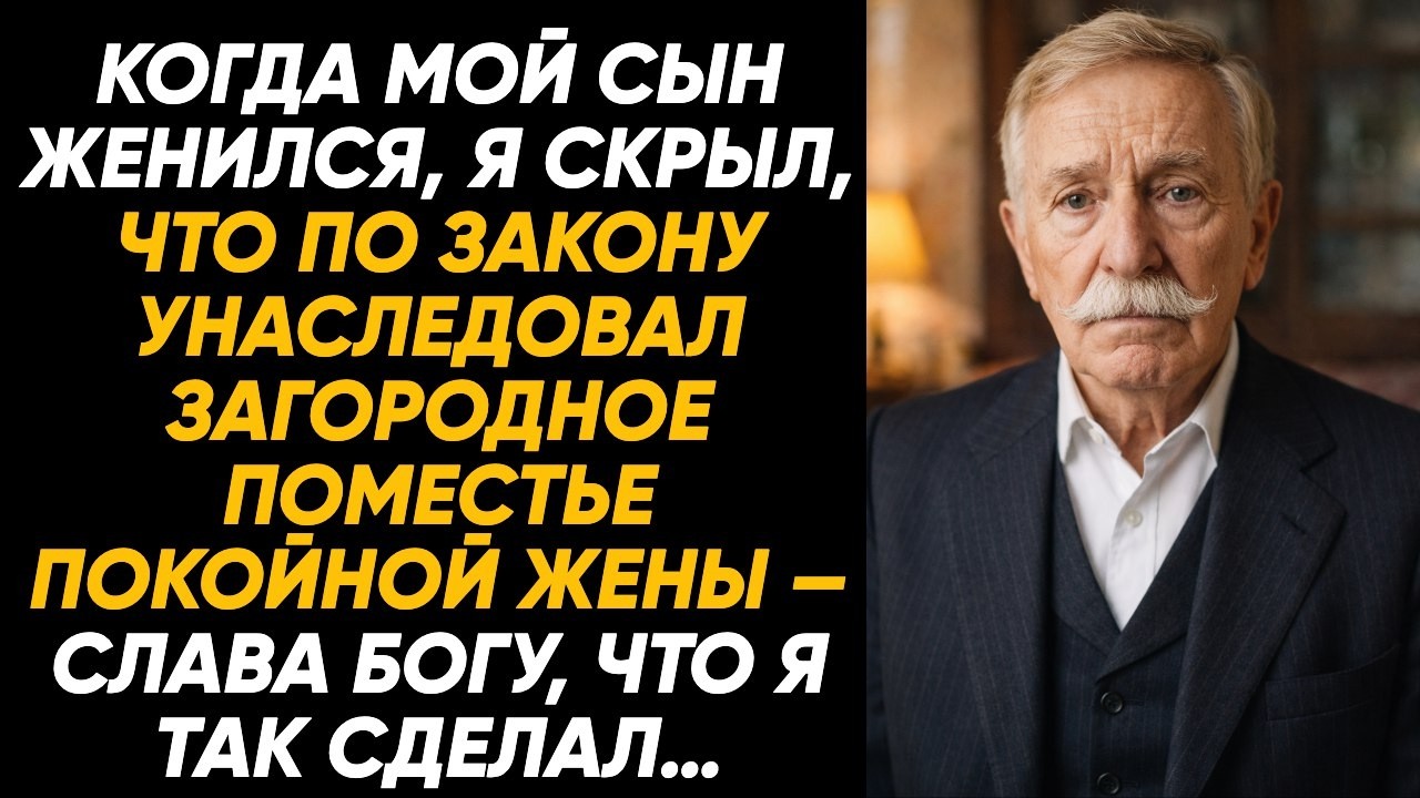 Когда сын женился, я скрыл, что по закону унаследовал загородное поместье покойной жены — не зря же