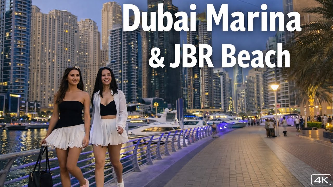 Dubai Marina to JBR Beach… You Won’t Expect This! (4K) 🇦🇪