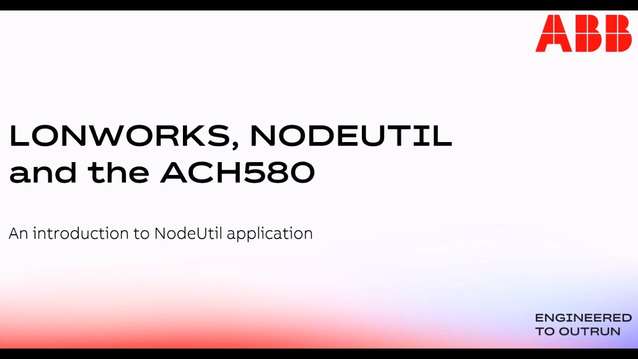 Lonworks, NodeUtil, and the ACH580