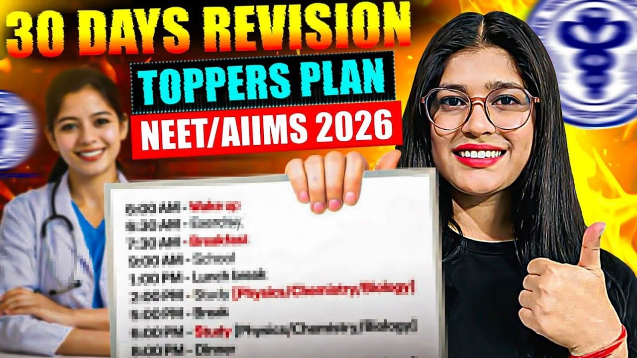 Complete 30 Days Revision Plan with Deepti Mam 🔥 AIIMS BSc NURSING/NEET 2026