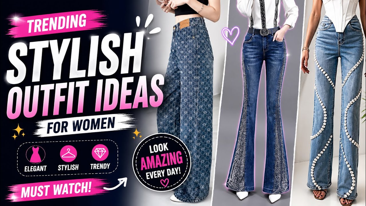 Trendy Designer Jeans Collection 2026 | Stylish & Unique Denim Pants for Women