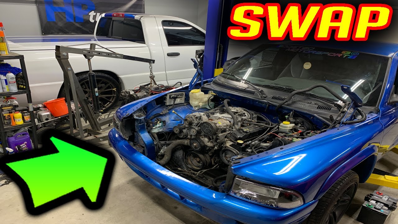 DODGE DAKOTA R/T ENGINE REMOVAL