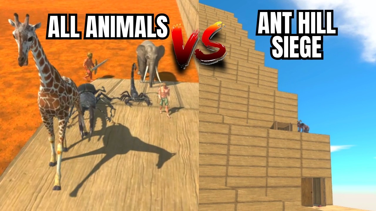 King of the Hill: Animals vs The Infinite Ant Swarm - Animal Revolt Battle Simulator