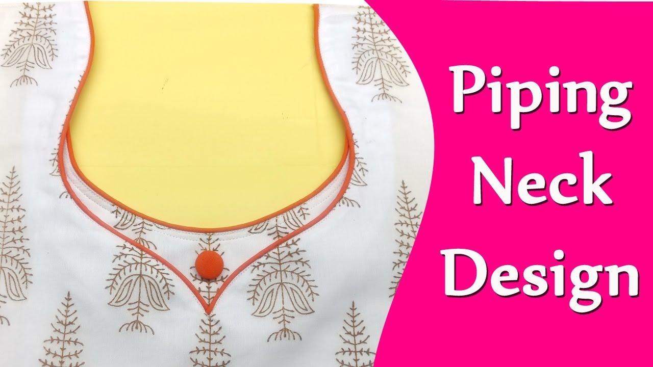 Piping Neck Design DIY Hindi Tutorial EMODE