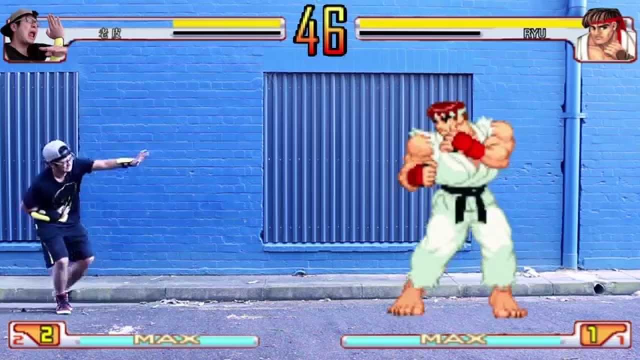 Amazing effect!  Street fighter in real life