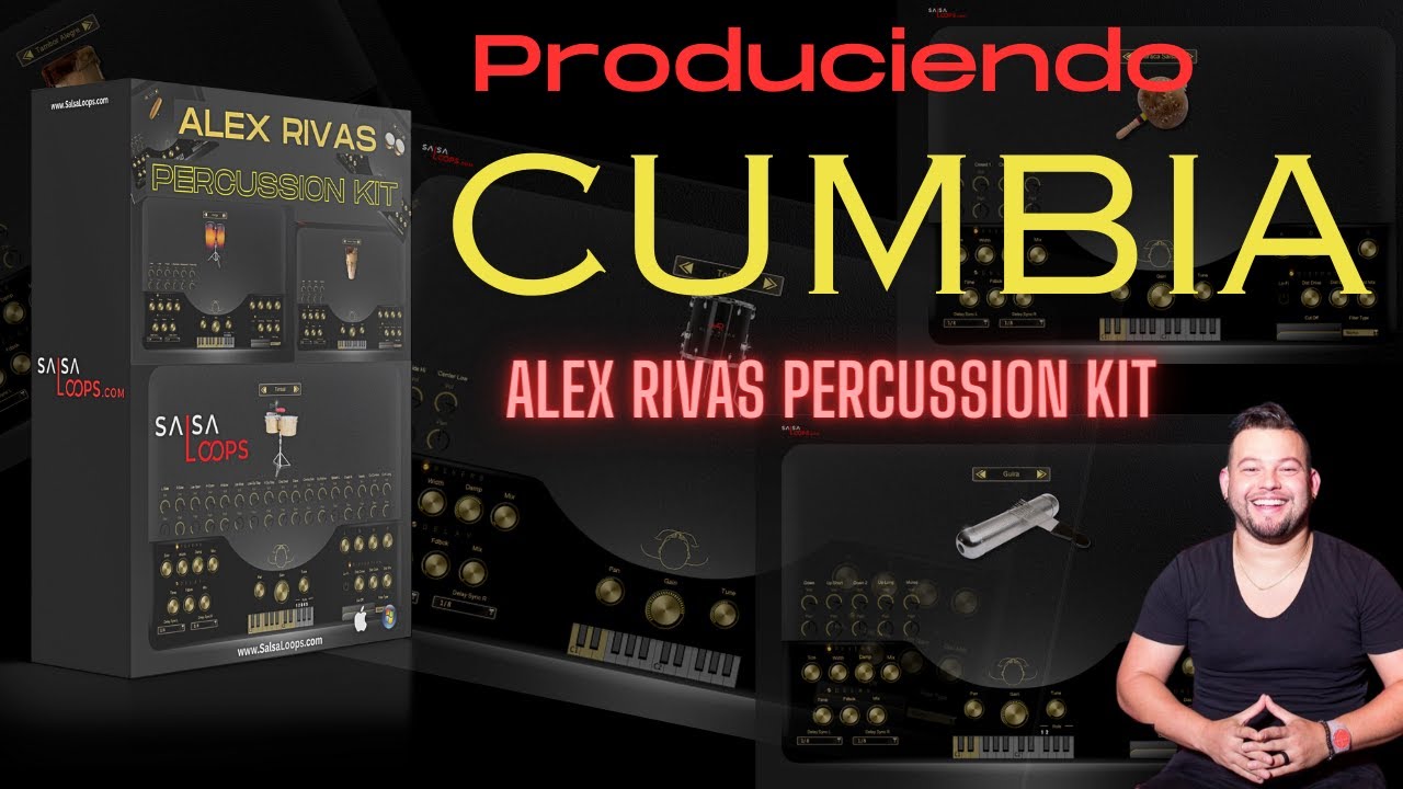 Todo lo que necesitas para producir Cumbia. Alex Rivas Percussion Kit (VST)