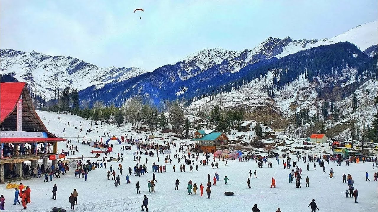Solang Valley Manali Snow Adventure ❄️ | Paragliding & Winter Fun in Himachal Pradesh 🇮🇳 #manali 
