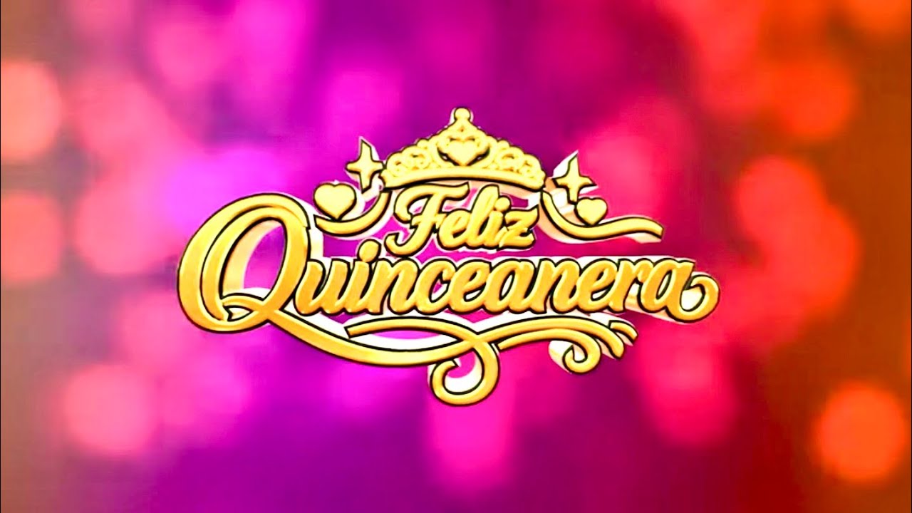 Elegant Quinceañera & Happy Birthday Gold Logo Animation | 4K Luxury Background