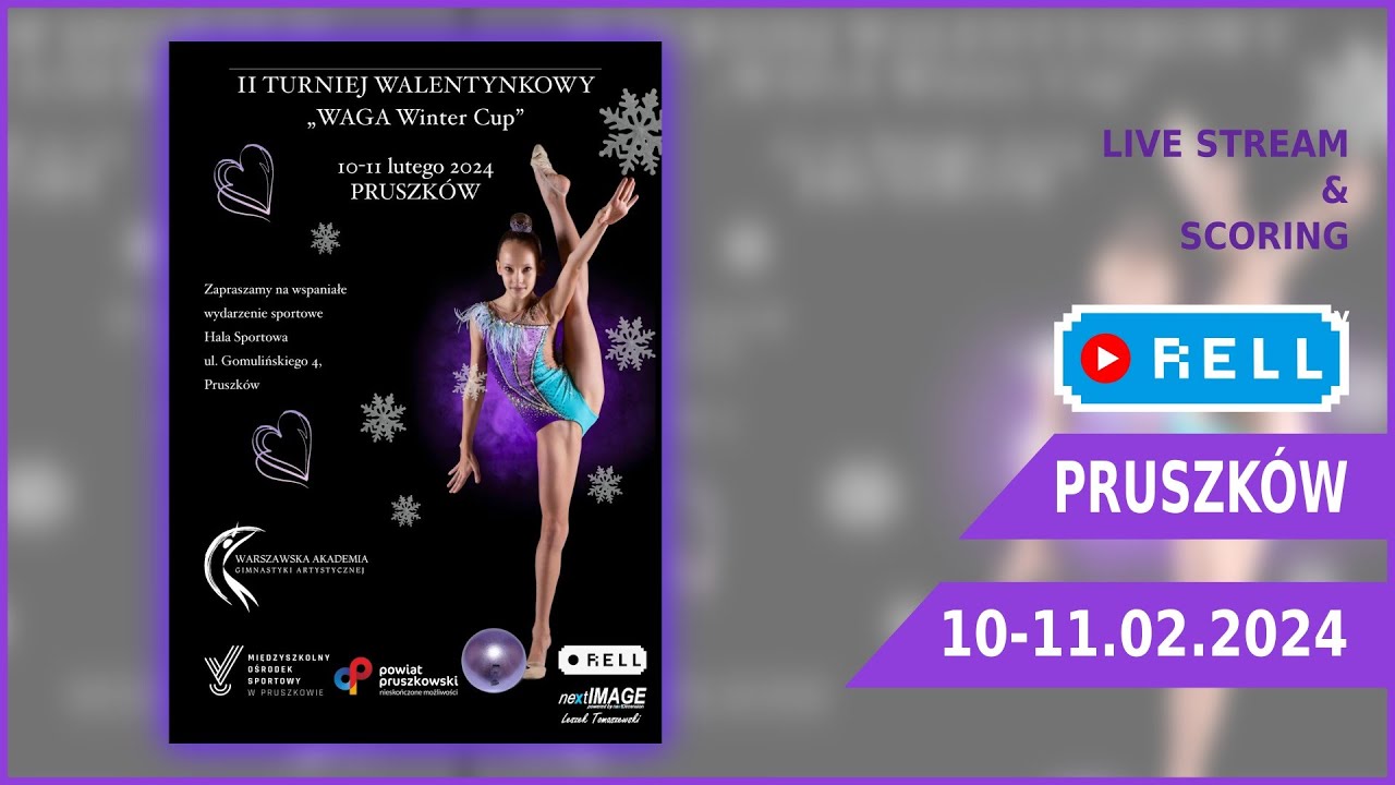 【▶️RELL 】II TURNIEJ WALENTYNKOWY w gimnastyce artystycznej WAGA WINTER CUP 10-11.02.2024 PRUSZKÓW D2