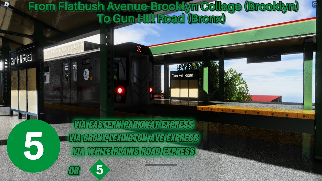 MTA NYCT R142 (5) Train From Flatbush Avenue To Gun Hill Rd | IRT Lexington Avenue Lines (MTAoR)
