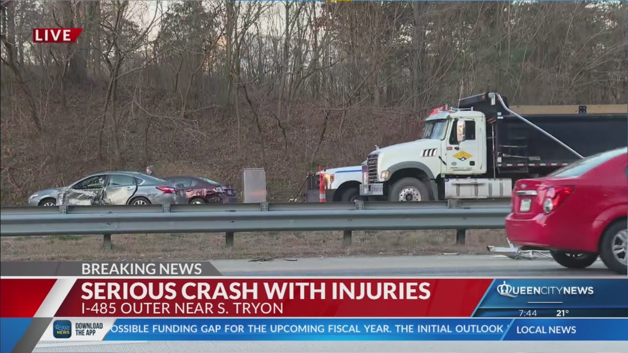 1 seriously hurt, multiple lanes closed after I-485 crash