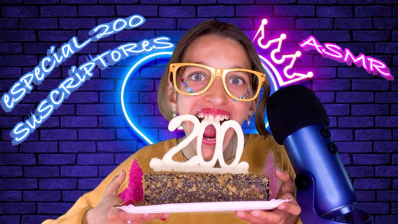 ✨ASMR ESPECIAL✨ COMIENDO TARTA‼️ [eSPeCiaL 200 SuBS] 020