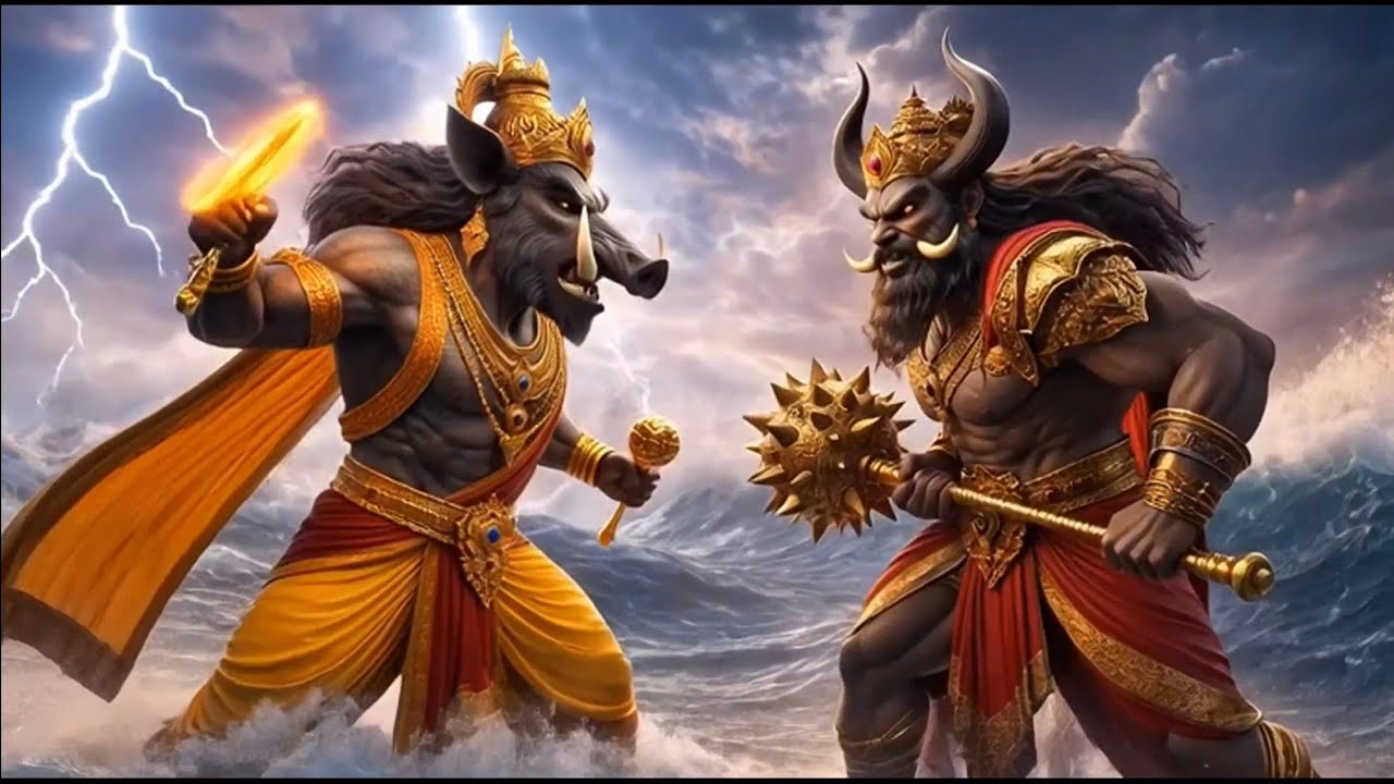The Untold Story of Varaha Avatar| Battle with Hiranyaksha| Vishnu Third Avatar