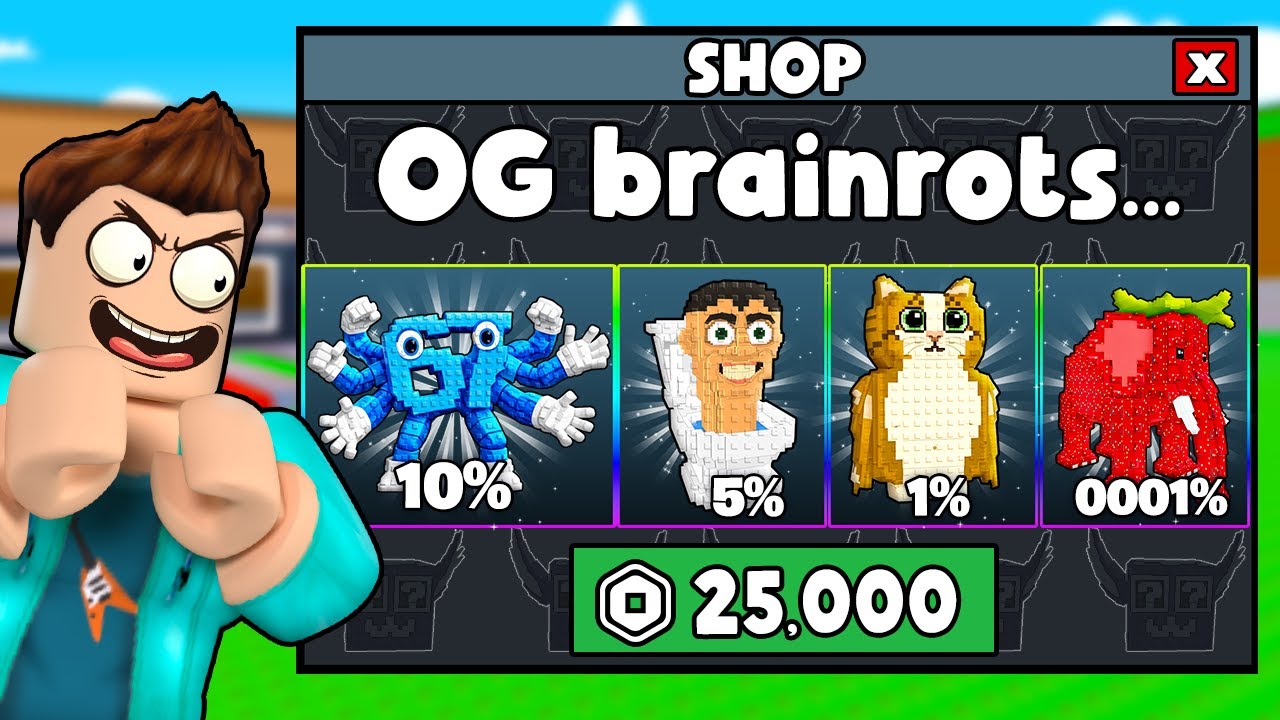0 TO 100 TRILLION OG ONLY LUCKY BLOCK RACE CHALLENGE IN STEAL A BRAINROT !!