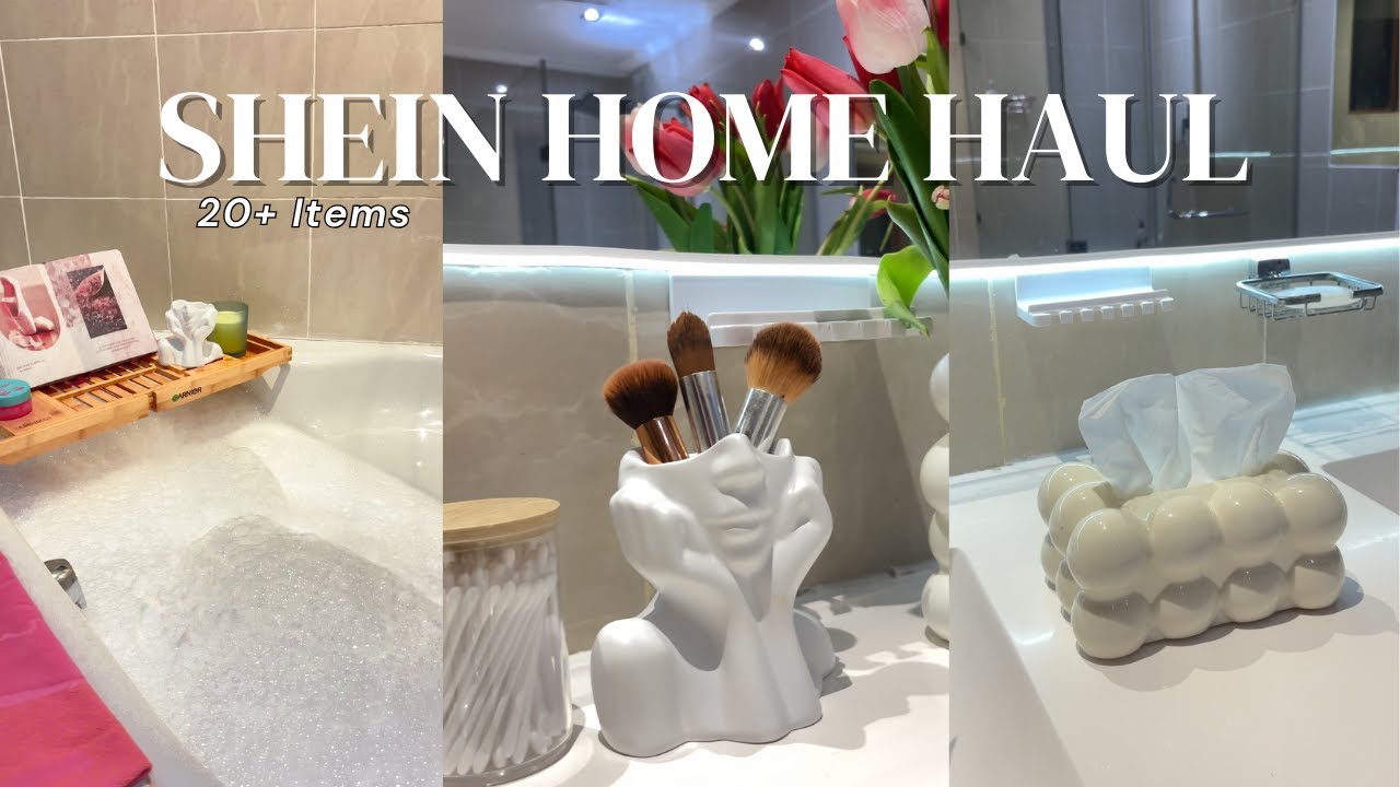 AESTHETIC 20+ Items SHEIN HOME HAUL | bedroom + bathroom affordable items, furnishing my apartment