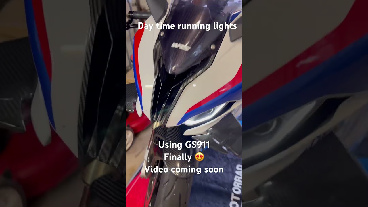 Daytime running lights bmw s1000rr using a GS911 beta testing #shorts #bike #s1000rr