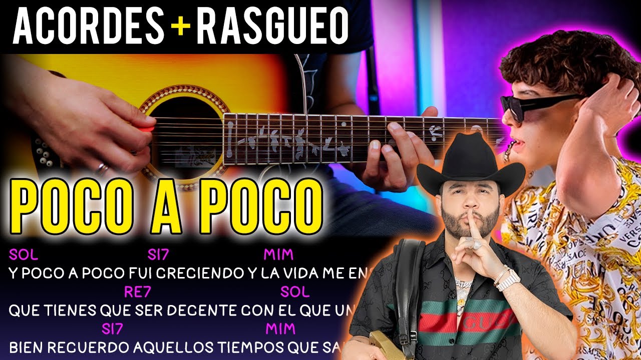 Poco a Poco I Tutorial de Guitarra | Xavi & Dareyes I Acordes + Rasgueo | TABS