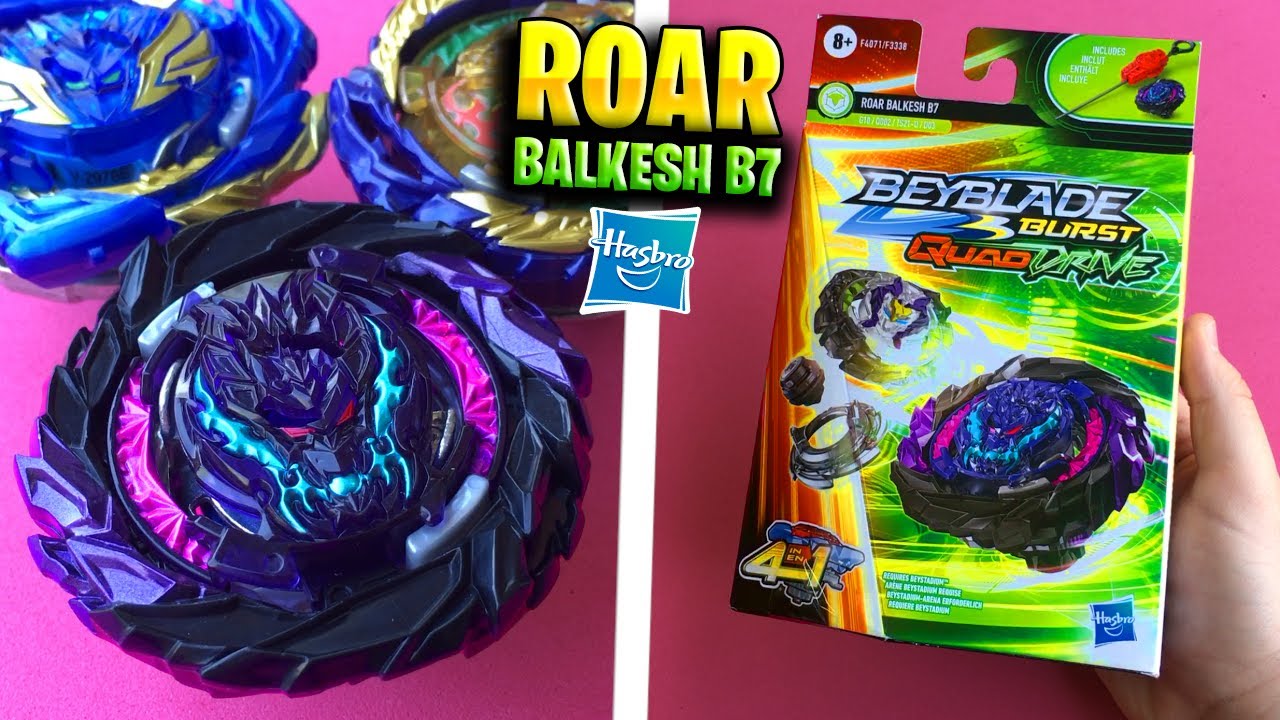 PUEDE con TAKARA TOMY!😎| ROAR BALKESH B7  de HASBRO Unboxing & Review BEYBLADE BURST QUADDRIVE