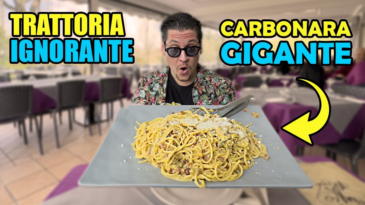 MANGIAMO in una TRATTORIA dove fanno la CARBONARA GIGANTE