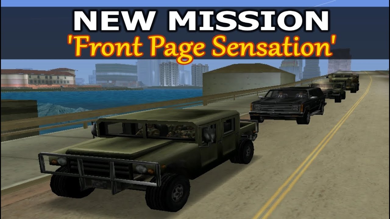 Tommy Attacks Army Convoy in GTA: Vice City - 'Front Page Sensation' (new missions mod)