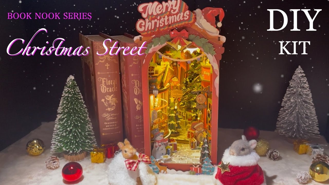 [Рождественская улица❤Серия Book Nook] Миниатюрный кукольный домик, набор ручной работы