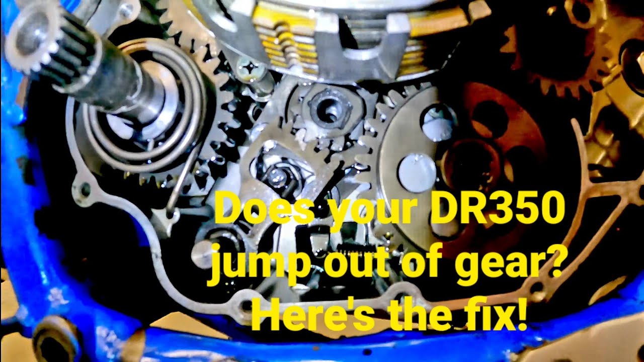 Suzuki DR350s hard to find neutral and jumping out of gear quick and easy fix