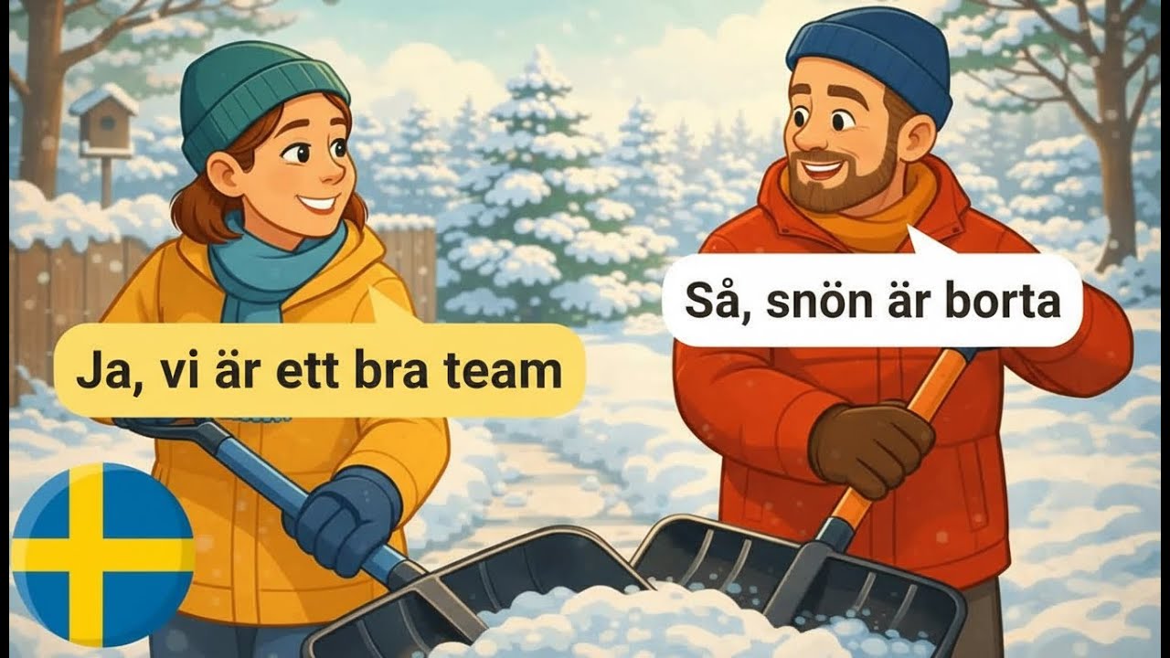 Swedish Listening Practice for Beginners (With Subtitles) | A1-A2 | Winter Mood