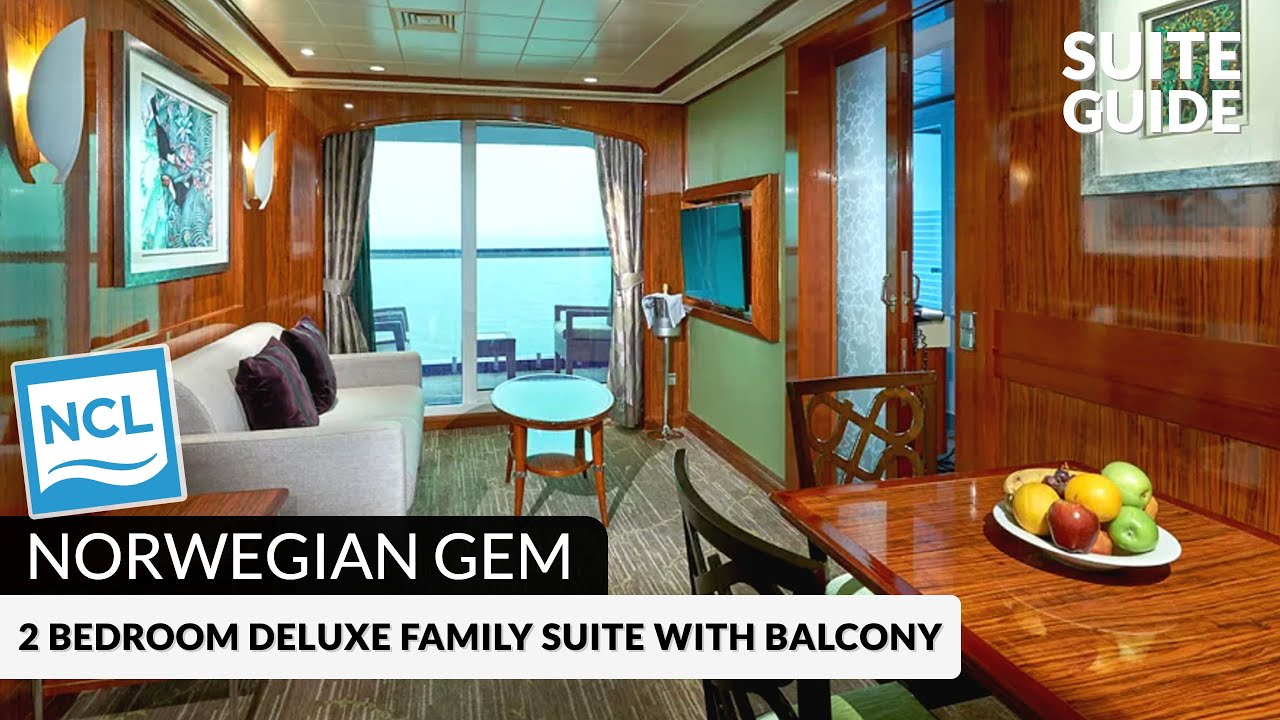 NCL Gem | 2-Bedroom Deluxe Family Suite with Balcony Tour & Review 4K | Norwegian Cruise Lines
