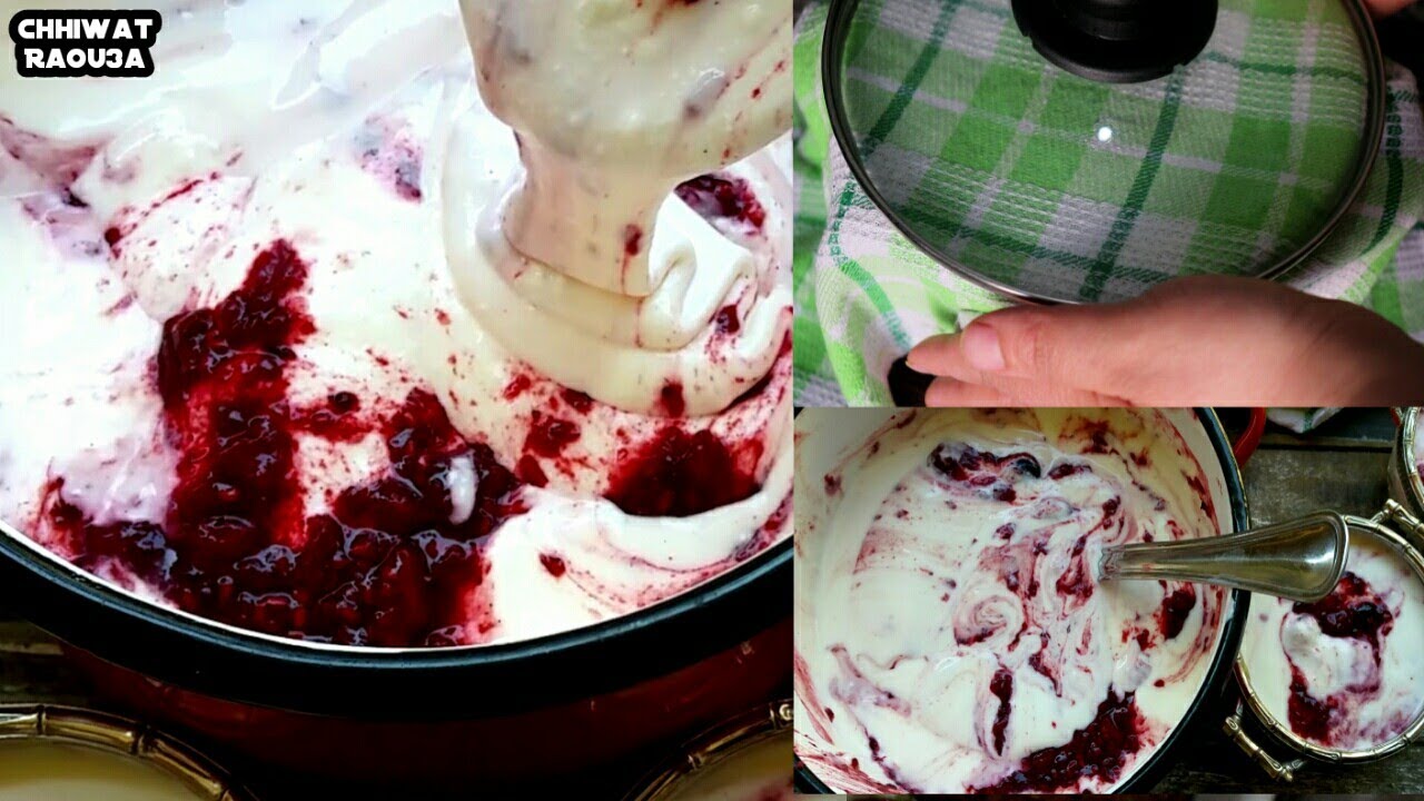 الرايب البلدي/ ياغورت خاتر وعاقد بالفواكه أسهل وأنجح طريقةhomemade yogurt