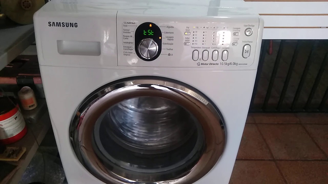 Auto teste Samsung lava e seca wd9102rnw