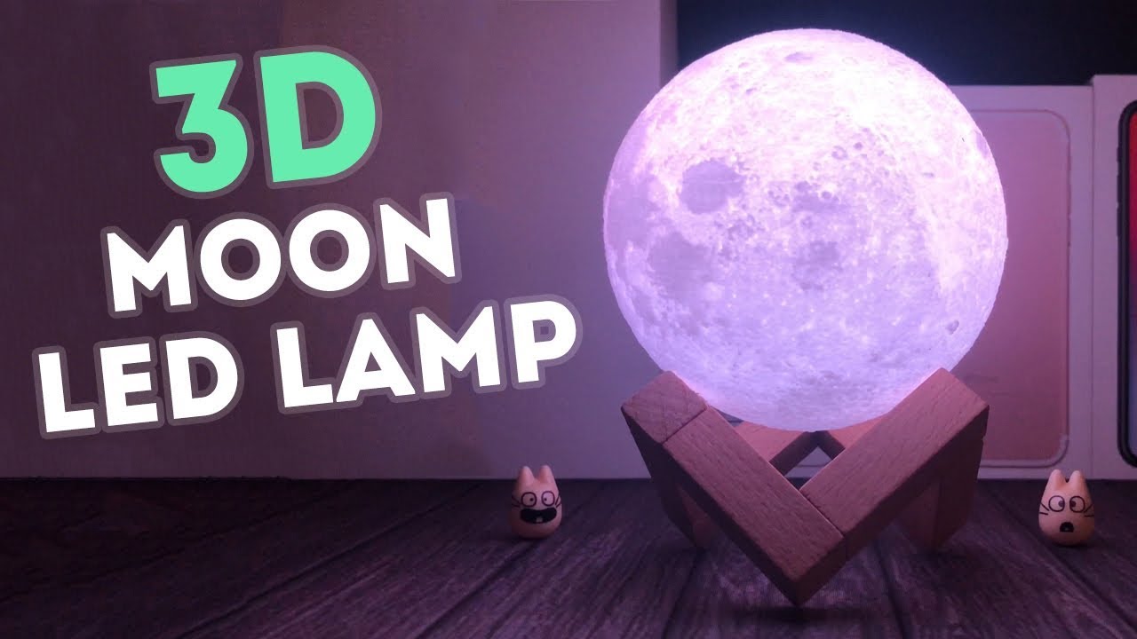 3D Луна светильник - ночник / 3D moon LED Lamp (Aliexpress)