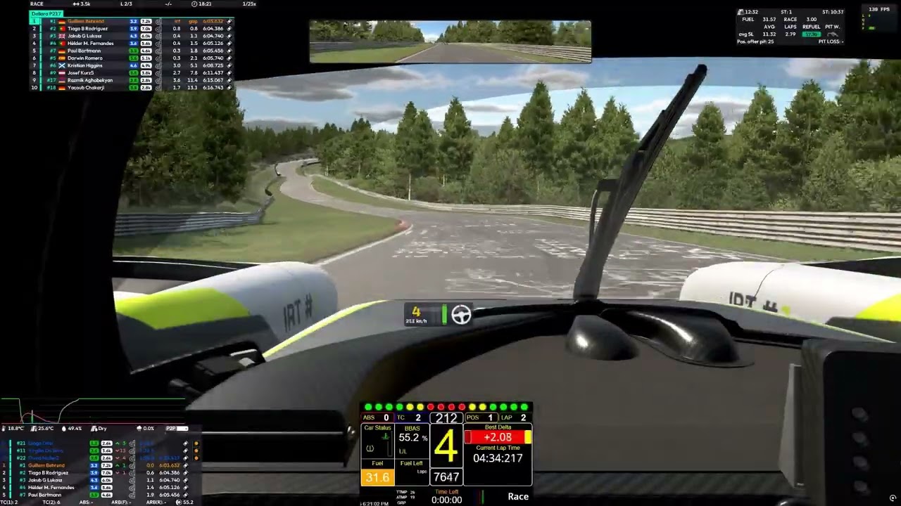 IRacing Ringmeister Full Race LMP2 at Nordschleife