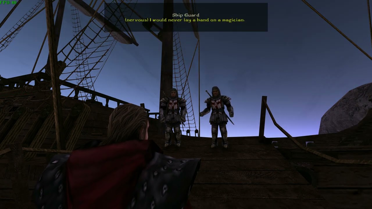 Gothic II: Boarding the Paladin's Ship as a Fire Mage in Chapter 1