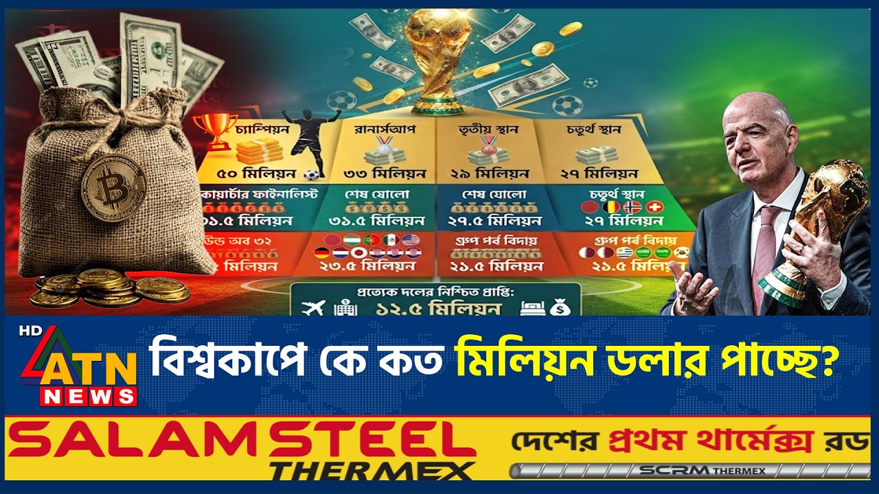 চ্যাম্পিয়ন থেকে বিদায়ী দল, বিশ্বকাপে সবার পকেটেই ঢুকছে বড় অঙ্কের টাকা  | FIFA | World Cup | Prize