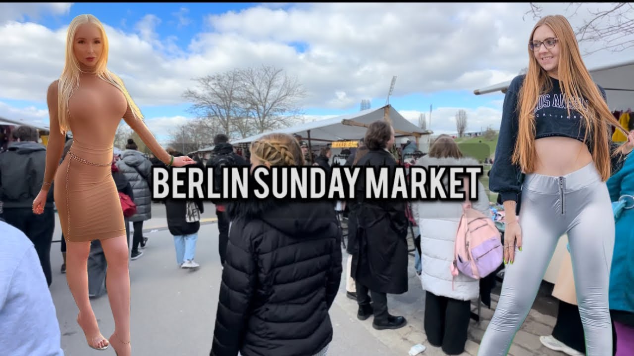 #Berlin Sunday market Walking tour | 4K | 👣👣👣👣👣