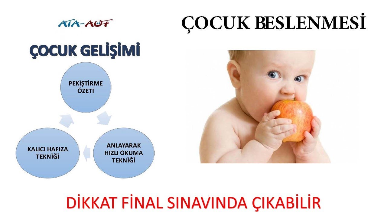Çocuk Beslenmesi (DİKKAT FİNAL SINAVINDA ÇIKABİLİR)